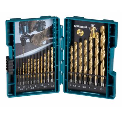 19 Pcs. HSS-Tin Metal Economy Drill Bits set "D-72229"