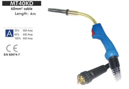 MIG torch 400 Amp.