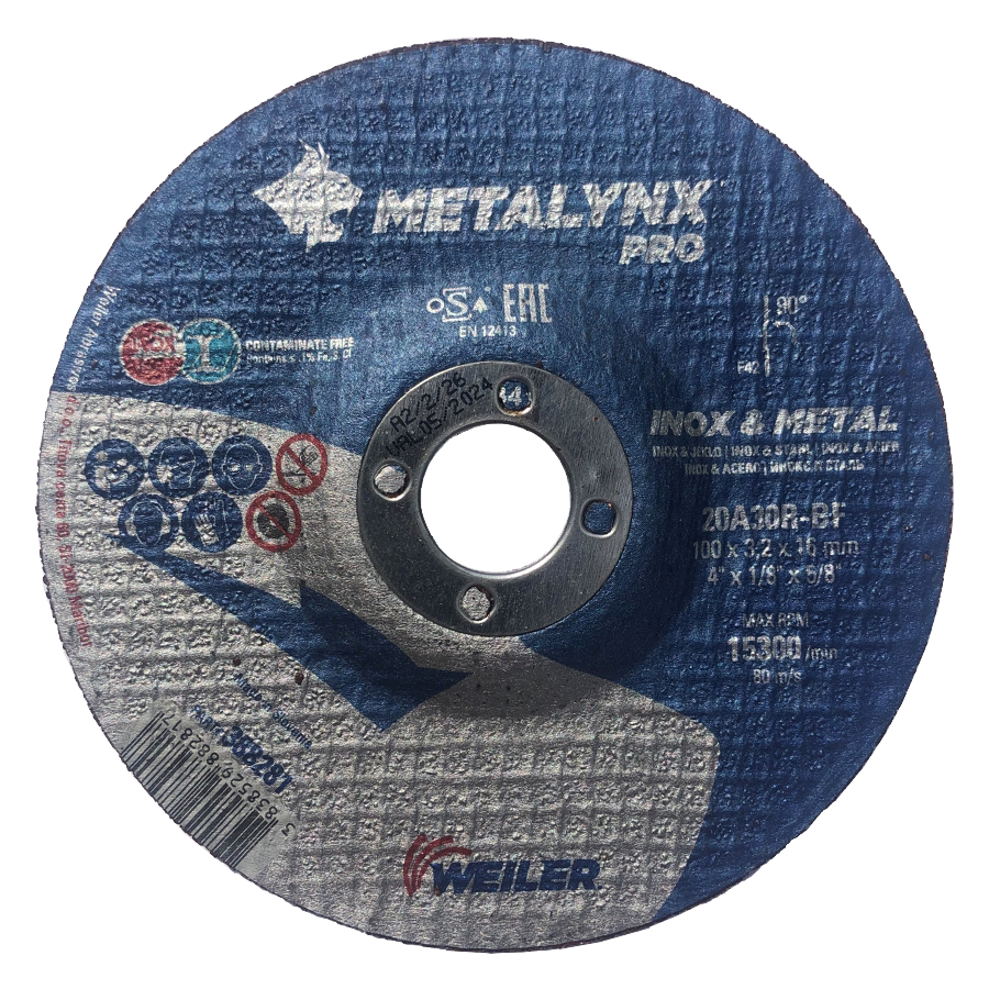 Stainless Steel Cutting Disc 4" (100 × 3 × 16 mm) – Inox